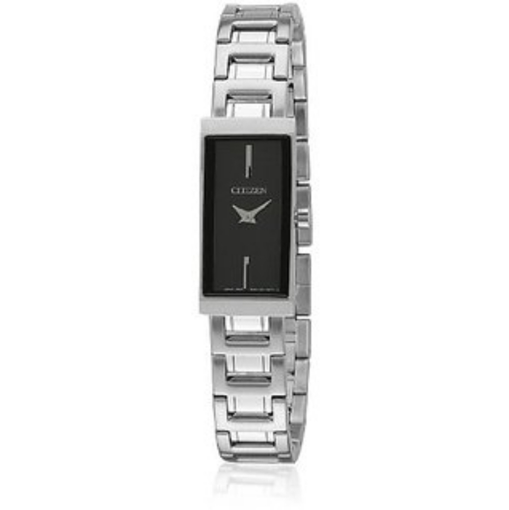 Citizen Black and Silver Rectangular Watch